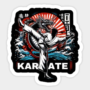 Karate Fighter Sticker